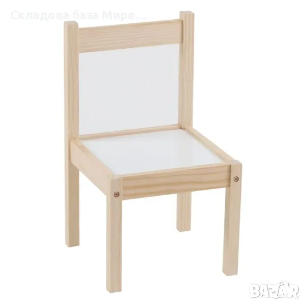 Детски стол, Естествено дърво, 29x29x50.5 сантиметра, снимка 1