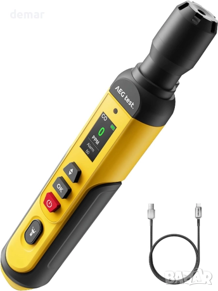 AEGTEST AGT-2459 Преносим детектор за въглероден оксид – презареждаем, 0~1000PPM, снимка 1