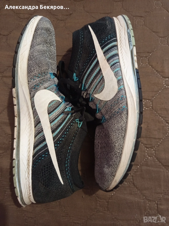 Маратонки Nike Flyknit Streak Le Black White Dark Grey Blue Lagoon , снимка 1