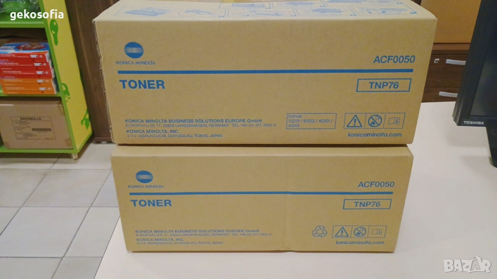 НОВА Голяма Оригинална тонер касета Konica Minolta TNP‑76 Black – 12 000 стр, снимка 1