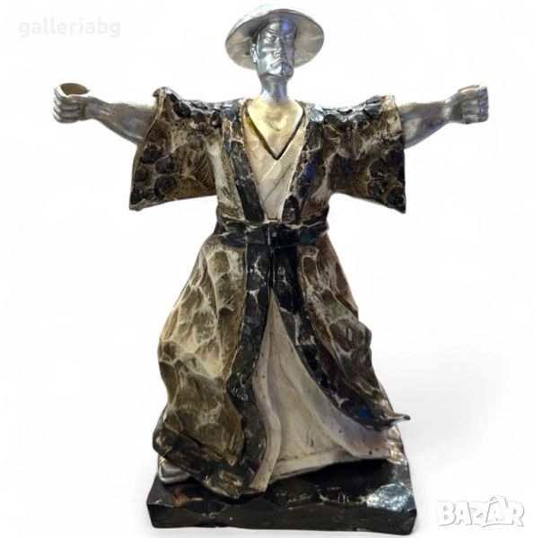 Декоративна статуетка самурай с шапка – колекционерска фигура, снимка 1