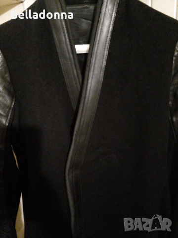 Rick Owens палто - вълна, кашмир, кожа - обличано веднъж!, снимка 6 - Палта, манта - 52210668