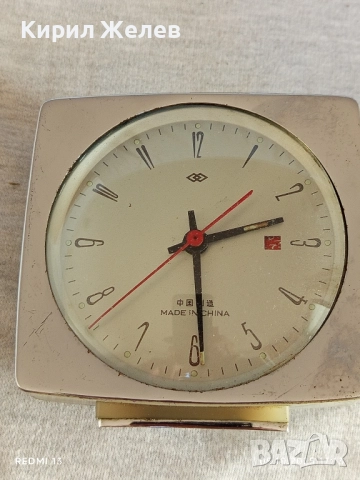 Стар механичен будилник MADE IN CHINA рядък за КОЛЕКЦИЯ ДЕКОРАЦИЯ 43503, снимка 2 - Антикварни и старинни предмети - 51953066