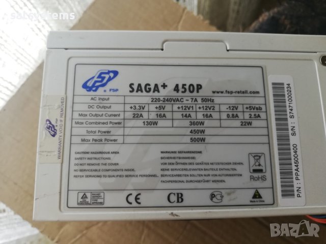 Компютърно захранване 450W Fortron SAGA+ 450P 120mm FAN, снимка 1 - Захранвания и кутии - 41772242