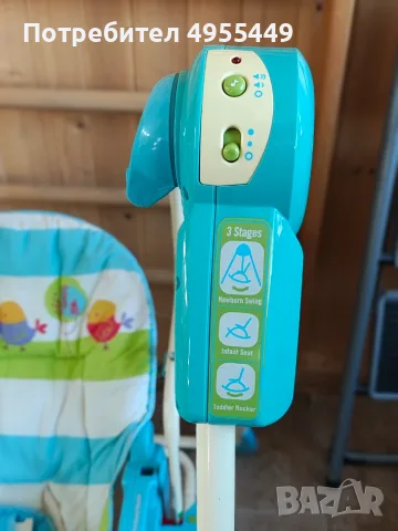 бебешка мултифункционална люлка Fisher-Price 3-in-1 Swing 'N Rocker., снимка 3 - Детски люлки - 56194192