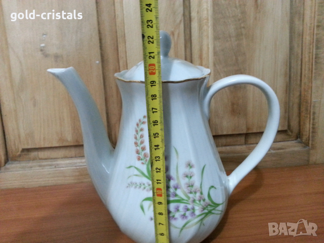 Стар български порцелан чийник кана, снимка 6 - Антикварни и старинни предмети - 36200831