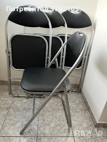 Продавам комплект 4 бр. нови сгъваеми столове за кухня, снимка 4 - Столове - 53024809
