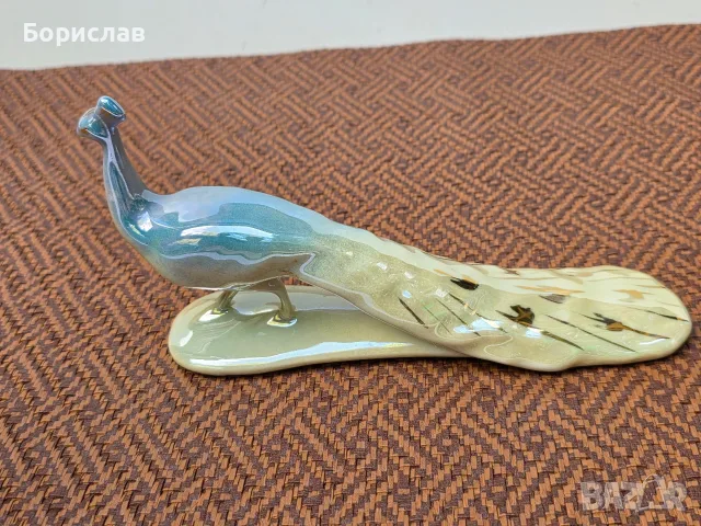 Порцеланова статуетка - паун, снимка 4 - Антикварни и старинни предмети - 55879186