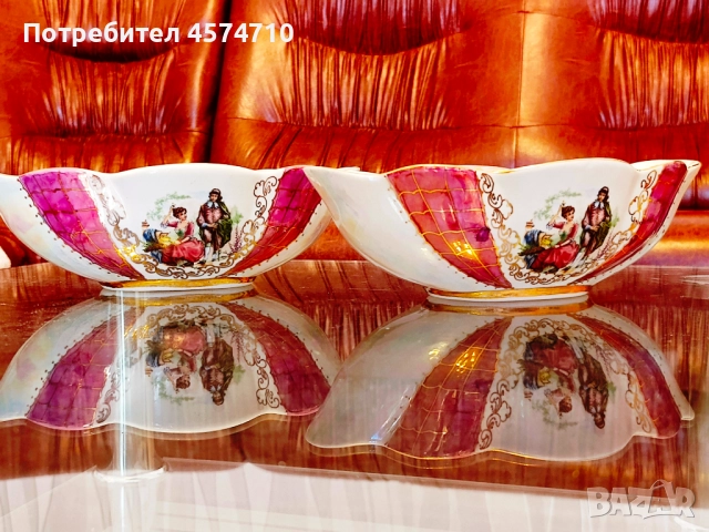 Комплект от две порцеланови купи за салата, снимка 1