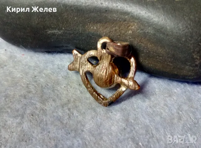 РОМАНТИЧЕН ВИНТИДЖ АРТ МЕДАЛЬОН ЗЛАТИСТО СЪРЧИЦЕ с ФАСЕТИРАН БЛЕСТЯЩ КРИСТАЛ 48753, снимка 7 - Колиета, медальони, синджири - 48828023