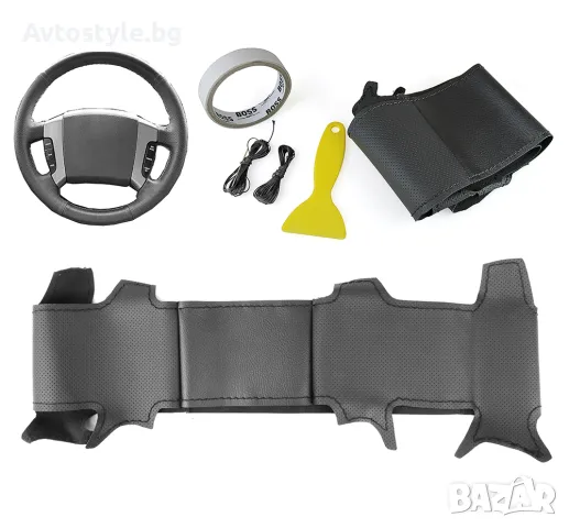 Кожен калъф за волан шиещ, Kia Sorento 2004-2009г, снимка 1