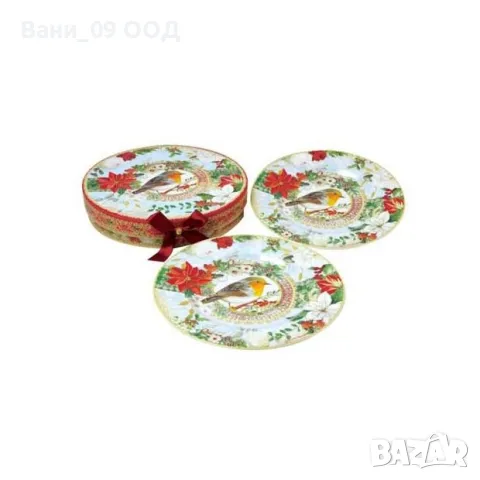 Подаръчен сет 2 коледни чинии в луксозна кутия , снимка 6 - Чинии - 47527406