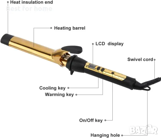 Професионална маша за коса  с LCD дисплеи, снимка 5 - Маши за коса - 49620065