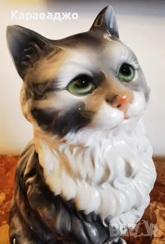 Порцеланова Котка Capodimonte, снимка 2 - Статуетки - 48339539