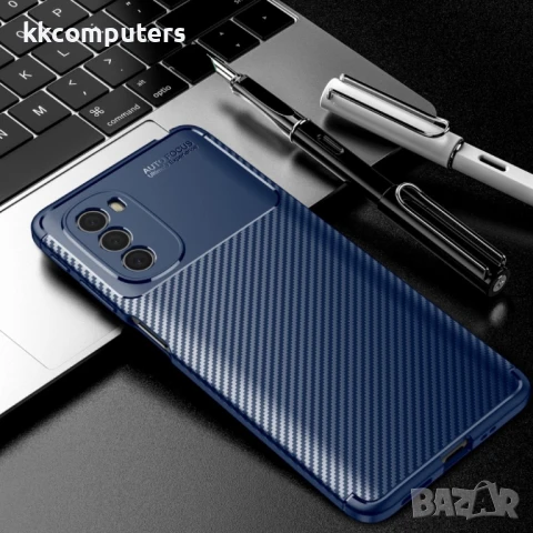 Motorola Moto G31 / G41 Удароустойчив Carbon Fiber Калъф и Протектор, снимка 7 - Калъфи, кейсове - 51419254