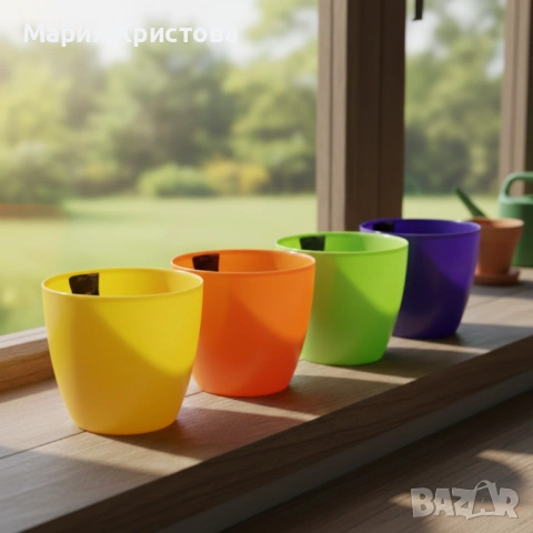 Саксия с поливна система Ø18×H16 см - за здрава коренова система, снимка 3 - Саксии и кашпи - 53699182