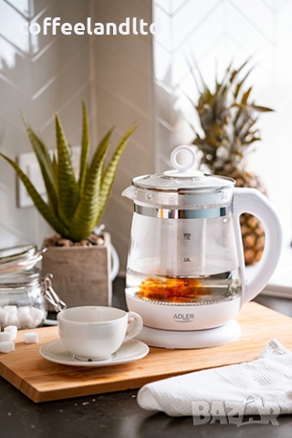 Стъклена кана за вода с кошница за чай AD1299 1,5 л, снимка 2 - Кани - 36034773