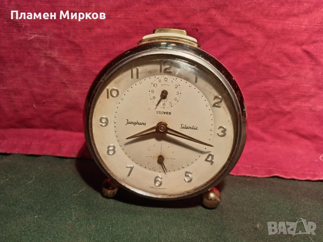 Антикварен будилник Junghans Trivox, снимка 3 - Антикварни и старинни предмети - 52566748