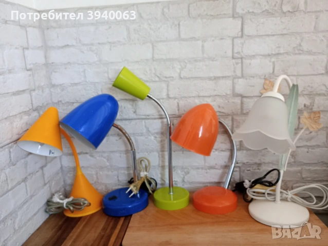 Стари настолни лампи 5 броя, снимка 2 - Настолни лампи - 53864222