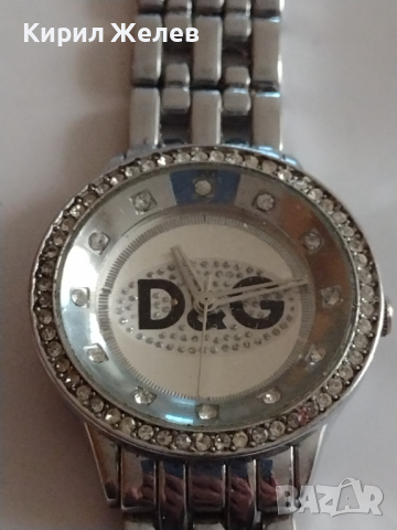 Модерен дамски часовник DOLCE GABANA с кристали Сваровски стил качество - 14504, снимка 2 - Дамски - 36124399