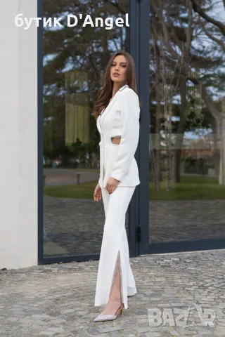 Бял елегантен панталон L'ORO BIANCO, снимка 3 - Панталони - 50099637