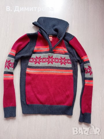 Красив и топъл, вълнен, дамски пуловер Kari Traa, размер S-M, снимка 3 - Блузи с дълъг ръкав и пуловери - 35786041