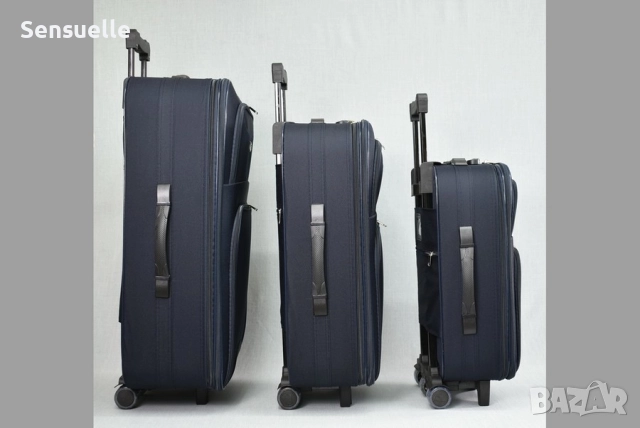 Комплект 3 куфара - текстил, снимка 4 - Куфари - 52591651