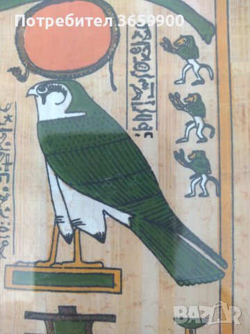 Египетски стенописи в/у папирус , снимка 3 - Картини - 42271462