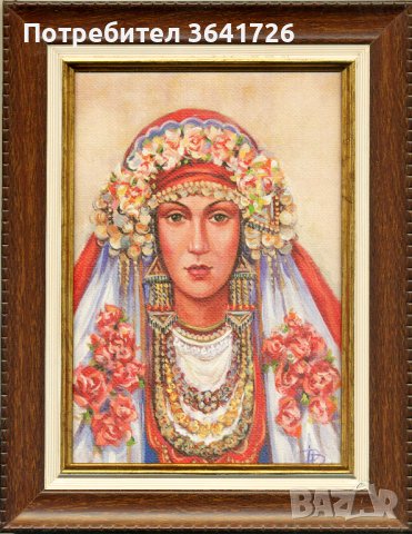 Картина "Българка", снимка 2 - Български сувенири - 39691755
