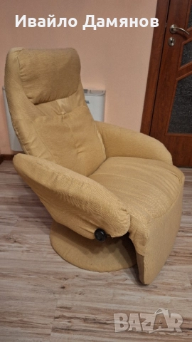 Релакс стол / Релакс кресло Optima - бежов , снимка 2 - Дивани и мека мебел - 52530754