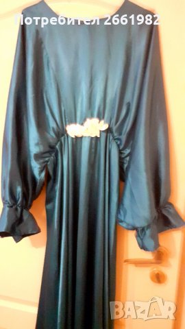 Уникална сатенена маркова рокля, снимка 5 - Рокли - 33997594