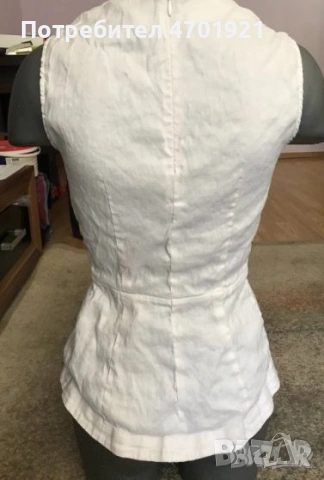 Бял дамски топ, снимка 3 - Корсети, бюстиета, топове - 53216265