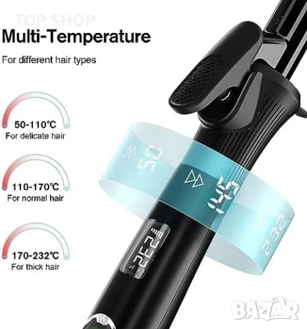 Нова маша K&K керамично покритие оформяне на коса Прическа Къдрене Вълни, снимка 4 - Маши за коса - 49409697