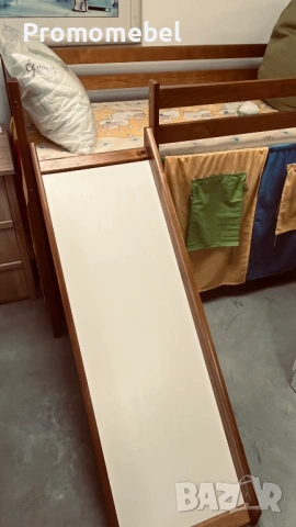 Детско легло с пързалка , снимка 4 - Мебели за детската стая - 53799675