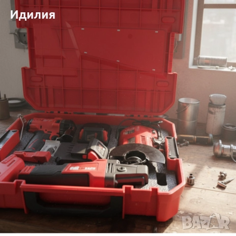 Комплект 2 в 1 KraftRoyal Red Mx Fuel 36V – ъглошлайф + гайковерт, 2x 8Ah батерии и удароустойчив ку, снимка 3 - Ъглошлайфи - 52774776