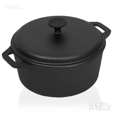 vidaXL Тенджера Ø26,5 см, чугун, снимка 1 - Съдове за готвене - 56146647