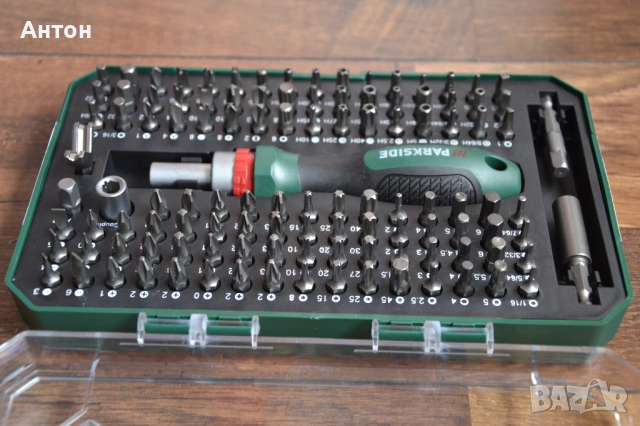 Нов комплект отверка с накрайници Parkside 115 части, снимка 2 - Други инструменти - 52667138