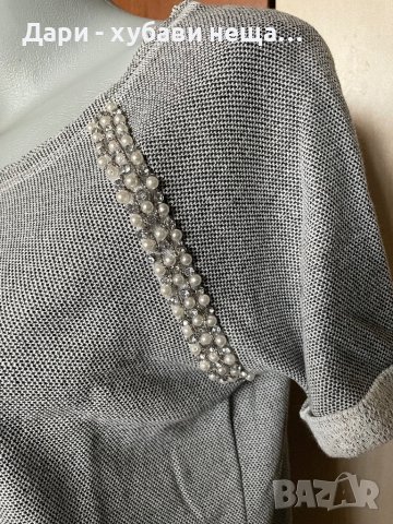 Красива тениска/блуза с декорация🍀❤️M/L, L❤️🍀арт.6016