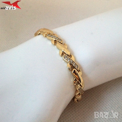 Гривна с 14К златно покритие 234830, снимка 4 - Гривни - 52826988