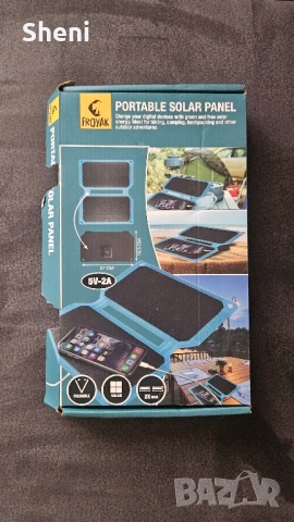 Преносим слънчев панел Froyak 10w, батерия , снимка 6 - Друга електроника - 51748994