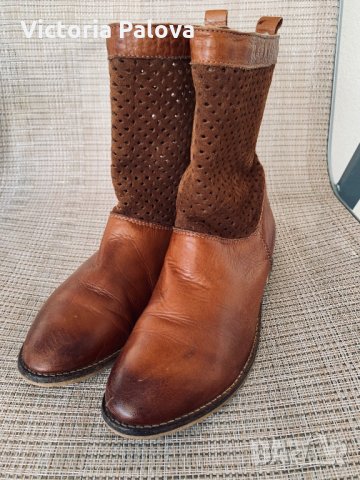 Португалски летни ботуши BUFFALO LONDON,естествена кожа, снимка 9 - Дамски ботуши - 34202219