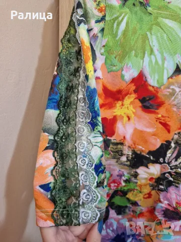 Дамска рокля с цветя, снимка 3 - Рокли - 49084640