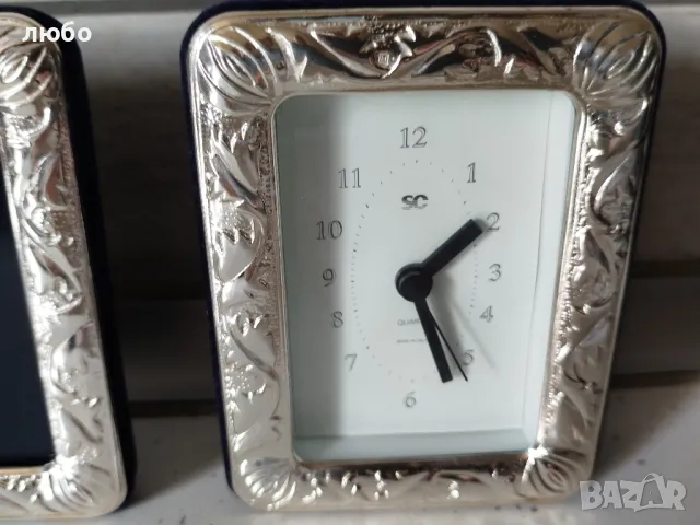 Сребърен Комплект от Часовник и Рамка за Снимка Сребро 0,925, снимка 5 - Други ценни предмети - 48739779