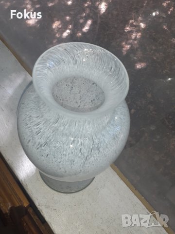 Страхотна голяма стъклена ваза, снимка 3 - Антикварни и старинни предмети - 42236559