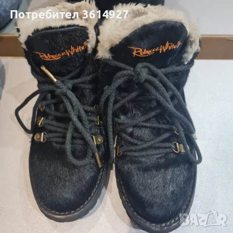 Боти с косъм естествена кожа Rebecca White N36 -23,5cm, снимка 2 - Дамски боти - 51006935