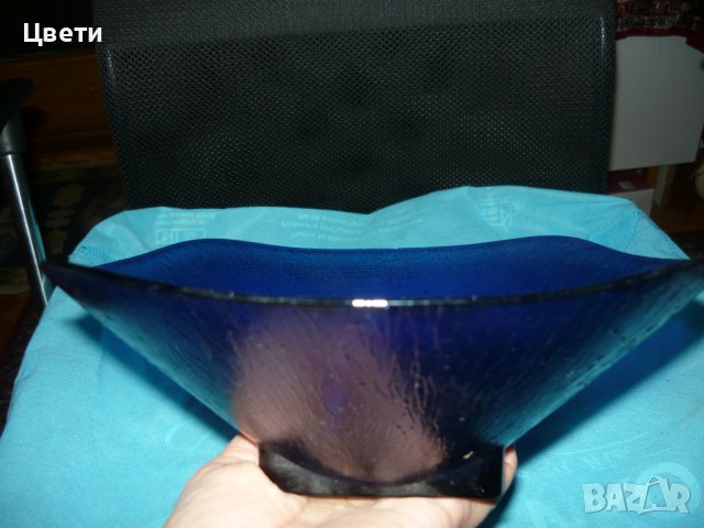 2 финни фруктиери от кристално стъкло в синьо - 25 лв. всяка, снимка 9 - Чинии - 40842517