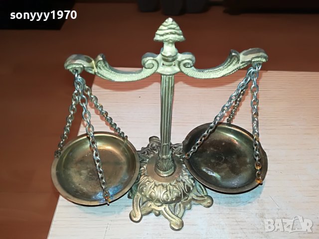 везни-мед/месинг-внос франция 0701231915, снимка 5 - Антикварни и старинни предмети - 39224368