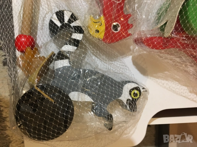 3бр. детски бебешки буталки буталка дървена папагал разходка, снимка 3 - Други - 52131779