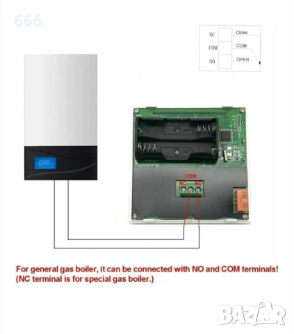 Термостат бял, 85x85x28mm, синьо осветление., снимка 4 - Друга електроника - 53284382