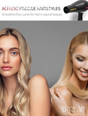 Професионален сешоар 3500W йонен с дифузер, снимка 6 - Сешоари - 53508767